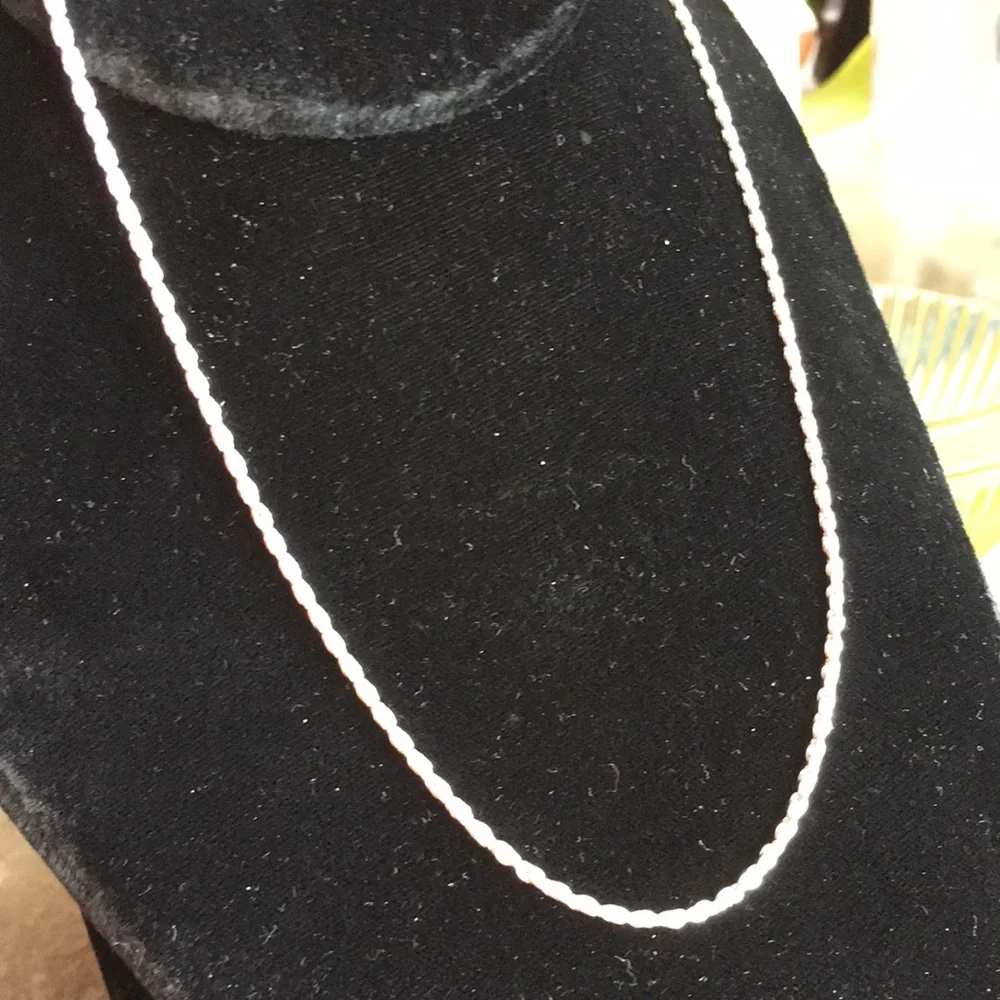 Vintage Sterling 22” Twist Rope Chain